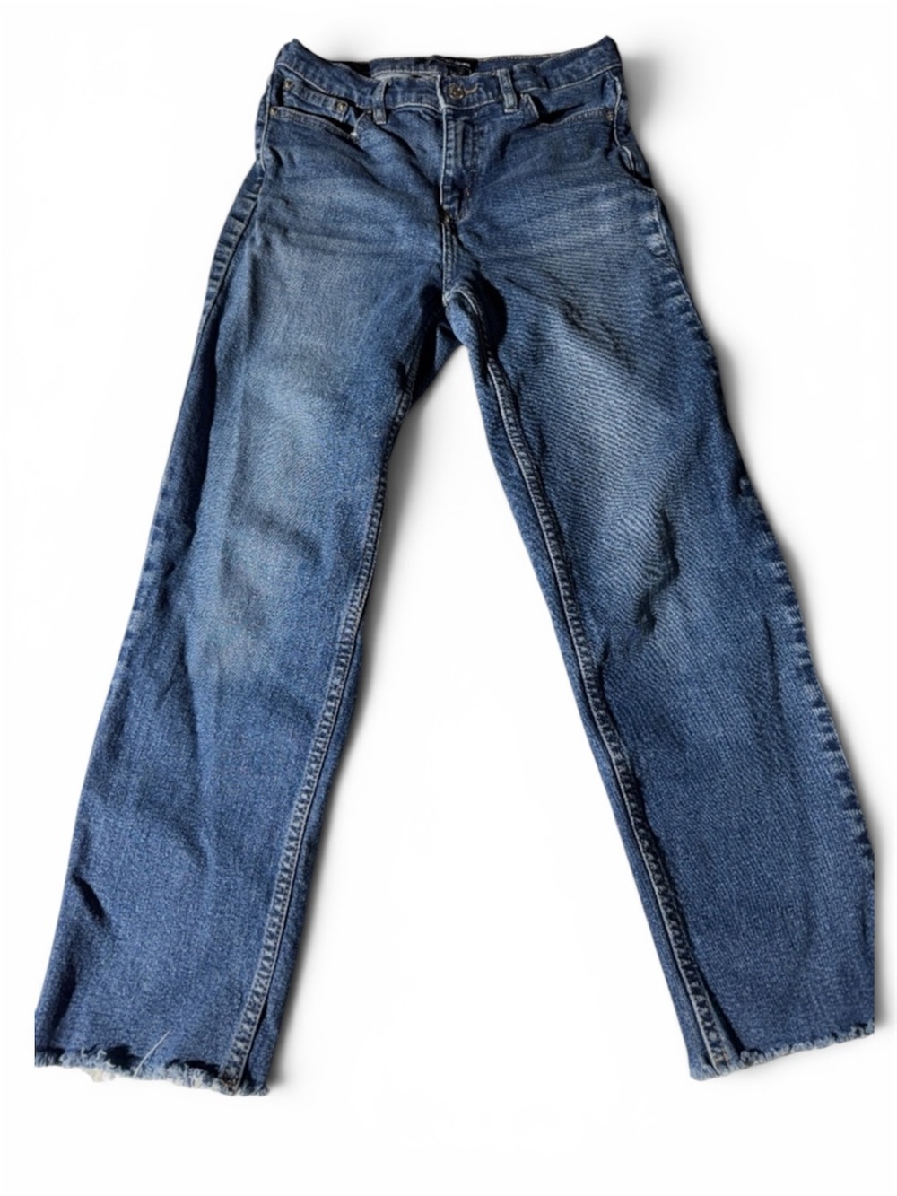 Calvin Klein Jeans Women’s Straight Leg Raw Hem Jeans Size 27 Medium Wash